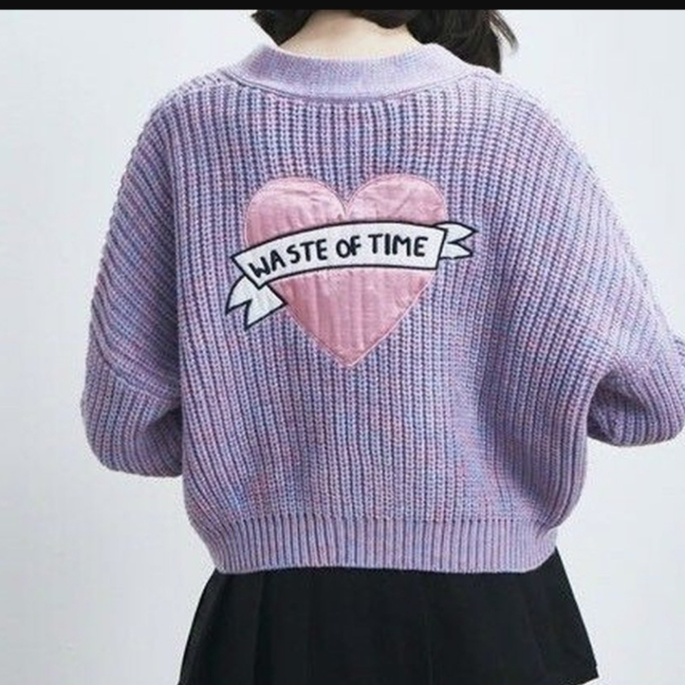 Rare Waste Of Time Lazy Oaf Cardigan OS